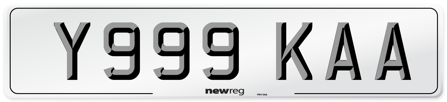 Y999 KAA Number Plate from New Reg